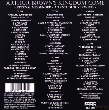 Arthur Brown's Kingdom Come: Eternal Messenger An Anthology 1970-1973 [5CD]