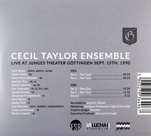 Cecil Taylor Ensemble: Gottingen [CD]