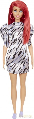 Lalka Barbie Fashionistas Sukienka w zeberkę