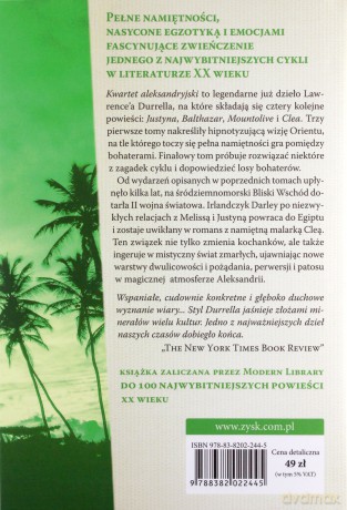 Kwartet aleksandryjski Pakiet - Lawrence Durrell [4xKSIĄŻKA]