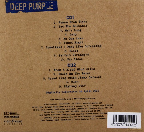 Deep Purple: Live In Wollongong 2001 (digipack) [2CD]