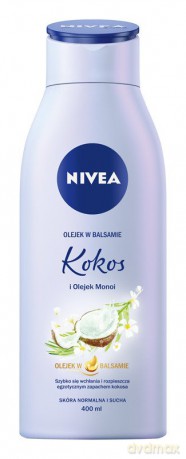 Nivea Body Olejek w balsamie Kokos i Olejek Monoi - skóra normalna i sucha 400 ml 