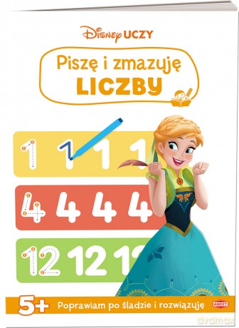 Disney uczy Kraina lodu Piszę i zmazuję liczby US-9301 [KSIĄŻKA]