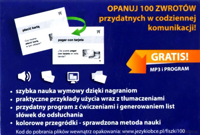 Hiszpański. Zwroty konwersacyjne. Fiszki 100 [KSIĄŻKA]
