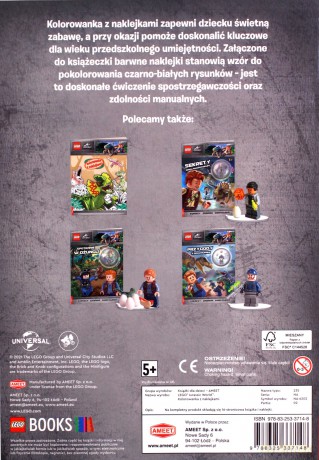 LEGO Jurassic World Kolorowanka z naklejkami NA-6202 [KSIĄŻKA]