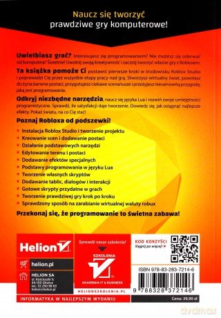 Młodzi giganci programowania. Roblox z Lua [KSIĄŻKA]