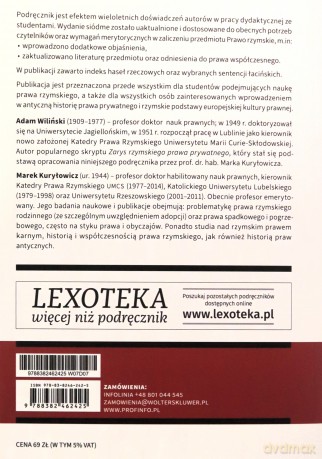 Rzymskie prawo prywatne. Zarys wykładu - Marek Kuryłowicz, Adam Wiliński [KSIĄŻKA]