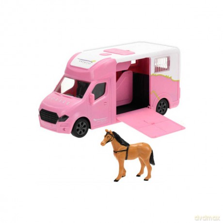 Auto do przewozu koni z dźwiękiem różowe