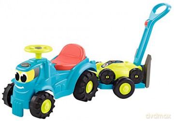 EC traktor z przyczepką i kosiarką