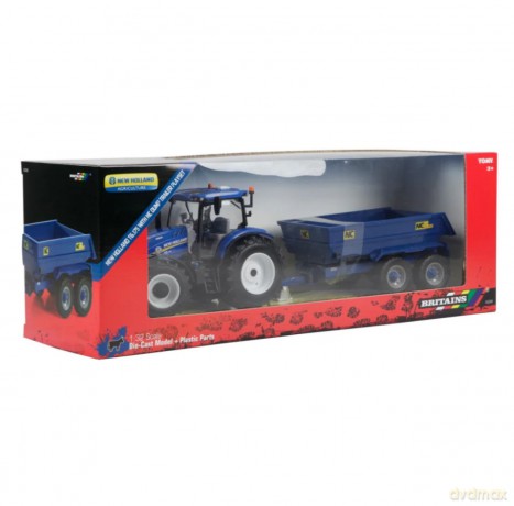 TOMY Britains traktor New Holand T6+przycz