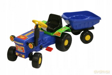 Traktor na pedały duży mix kolorów