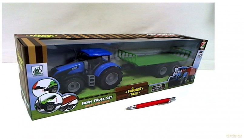 Traktor z przyczepą do balotów
