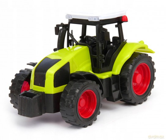 Traktor z przyczepą pod kloszem
