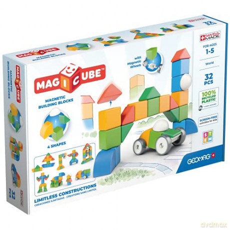GEOMAG Magicube 4 el. Shapes Recycled World 32 el. (G203) [KLOCKI]