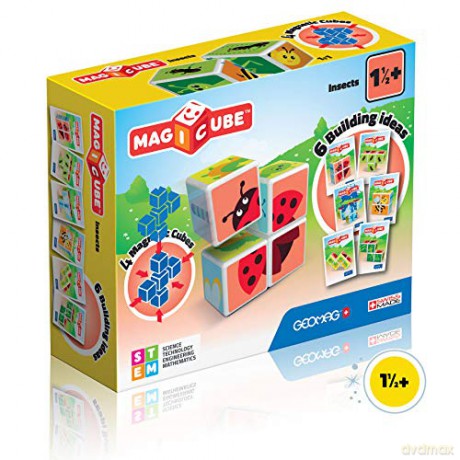 GEOMAG Magicube Printed Insects + Cards 7 el. (G121) [KLOCKI]