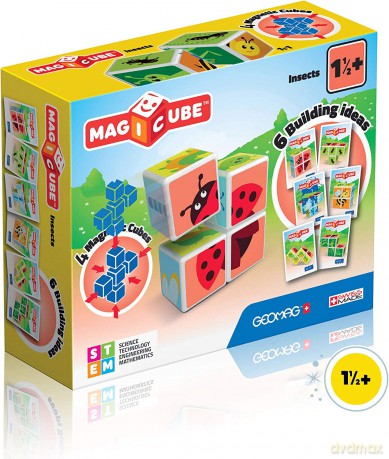 GEOMAG Magicube Printed Insects + Cards 7 el. (G121) [KLOCKI]