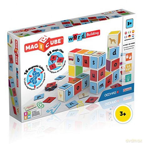 GEOMAG Magicube Word Building + Clips 79 el. (G084) [KLOCKI]