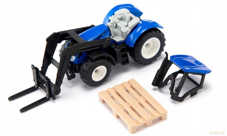SIKU 15 Traktor z widłami i paletami New Holland (S1544)