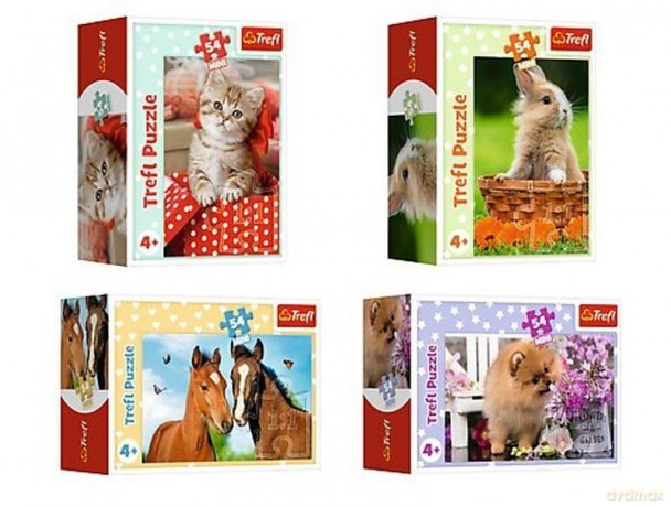 TREFL 54 el. Mini Urocze zwierzątka (54195) [PUZZLE]