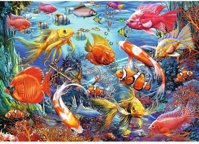 TREFL 1060 el. Hidden Shapes Podwodne życie  (10676) [PUZZLE]