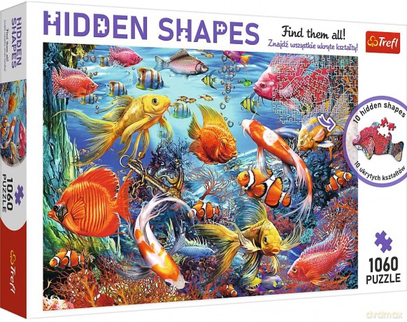 TREFL 1060 el. Hidden Shapes Podwodne życie  (10676) [PUZZLE]