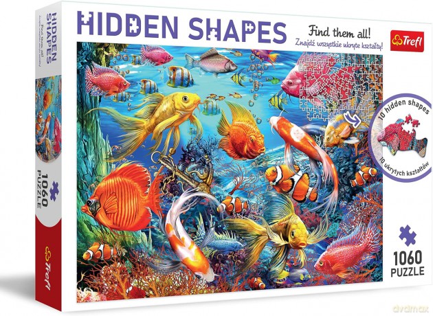 TREFL 1060 el. Hidden Shapes Podwodne życie  (10676) [PUZZLE]