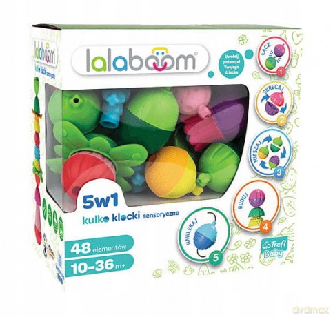 TREFL Lalaboom zestaw kulko-klocków 48 el. (61461)