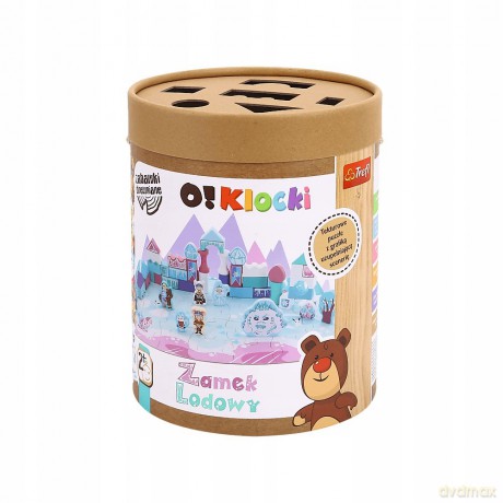 TREFL Zabawka drewniana O!Klocki zamek lodowy (61506) [KLOCKI]