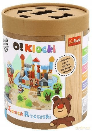 TREFL Zabawka drewniana O!Klocki zamek rycerski (61507) [KLOCKI]