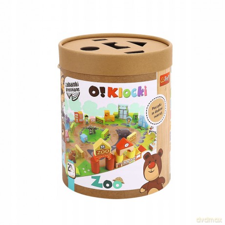 TREFL Zabawka drewniana O!Klocki ZOO (61505) [KLOCKI]