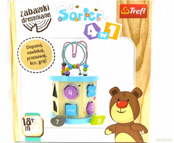 TREFL Zabawka drewniana Sorter 4 el. w 1 (61518)