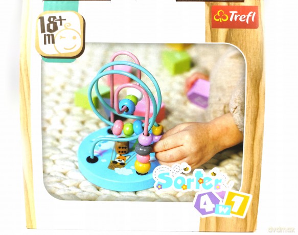 TREFL Zabawka drewniana Sorter 4 el. w 1 (61518)