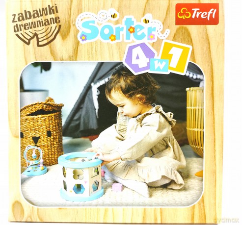 TREFL Zabawka drewniana Sorter 4 el. w 1 (61518)
