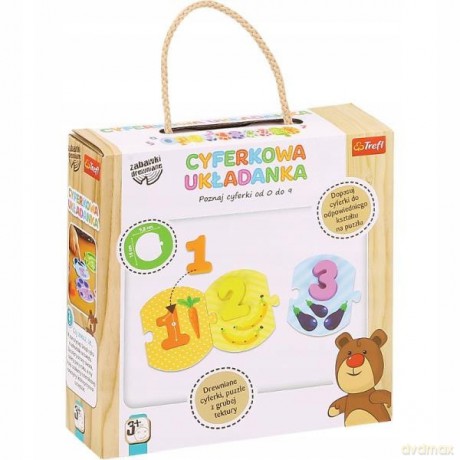 TREFL Zabawka drewniana Układanka Cyferki (61441)