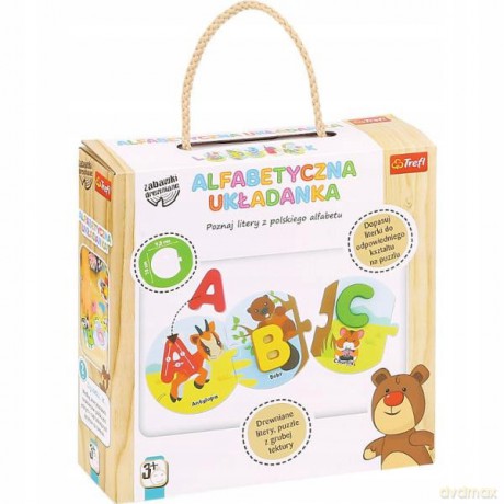 TREFL Zabawka drewniana Układanka Literki (61442)