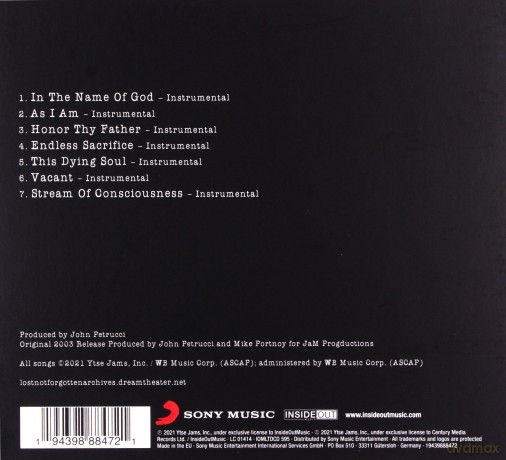 Dream Theater: Lost Not Forgotten Archives: Train of Thought Instrumental Demos (2003) (digipack) [CD]