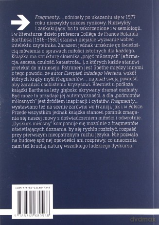 Fragmenty dyskursu miłosnego - Roland Barthes [KSIĄŻKA]