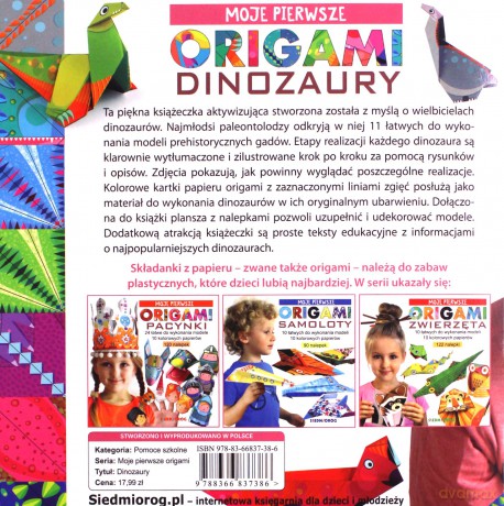 Moje pierwsze origami. Dinozaury - Marcelina Grabowska-Piątek [KSIĄŻKA]