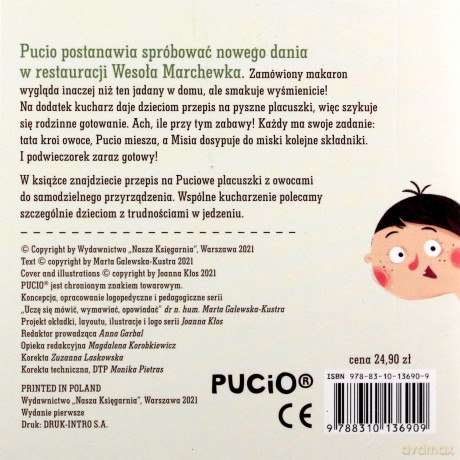 Pucio zostaje kucharzem, czyli o radości z jedzenia - Marta Galewska-Kustra [KSIĄŻKA]