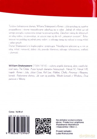 Romeo i Julia (lektura z opracowaniem) - William Shakespeare [KSIĄŻKA]