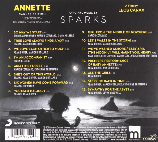 Annette soundtrack (Sparks) [CD]