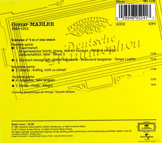 Claudio Abbado: Mahler: Symphonie No.5 [CD]