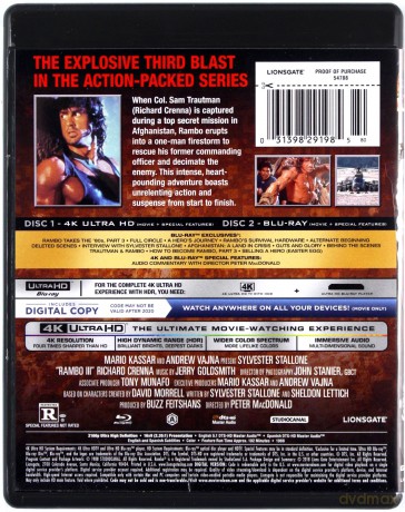 Rambo 3 [Blu-Ray 4K]+[Blu-Ray]
