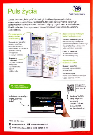 Biologia Puls życia zeszyt ćwiczeń dla klasy 8 szkoły podstawowej Edycja 2021-2023 - Jolanta Holeczek, Barbara Januszewska-Hasiec [KSIĄŻKA]