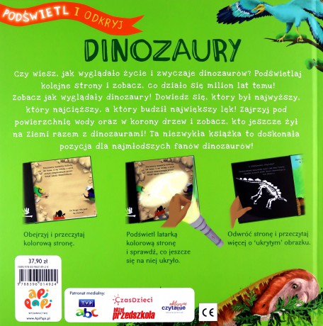 Dinozaury. Podświetl i Odkryj - Lucy Cripps, Sara Hurst [KSIĄŻKA]