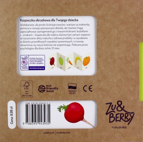 Moje pierwsze owoce i warzywa. Książeczka obrazkowa [KSIĄŻKA]