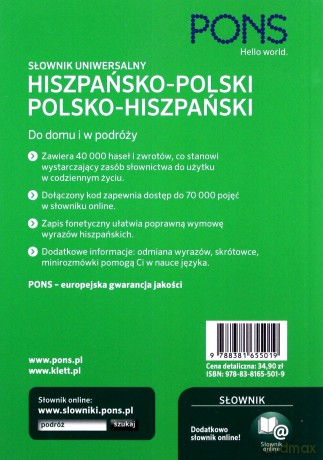 Słownik uniwersalny hiszpańsko-polsko-hiszpański wydanie 3 [KSIĄŻKA]