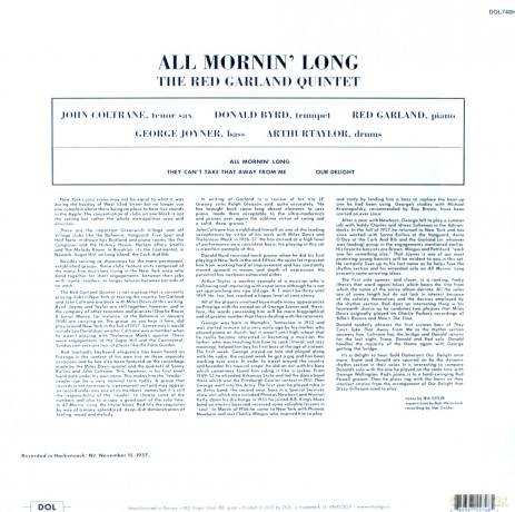 Red Garland Quintet: All Mornin Long [Winyl]