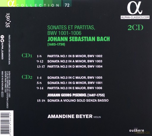 Amandine Beyer: Bach: Sonates Et Partitas. Bwv 1001-1006 [2CD]