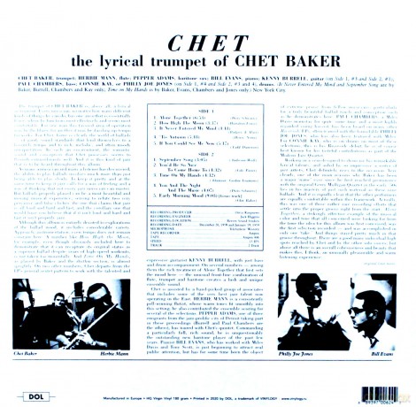 Chet Baker: Chet (Tranparent Beer) [Winyl]